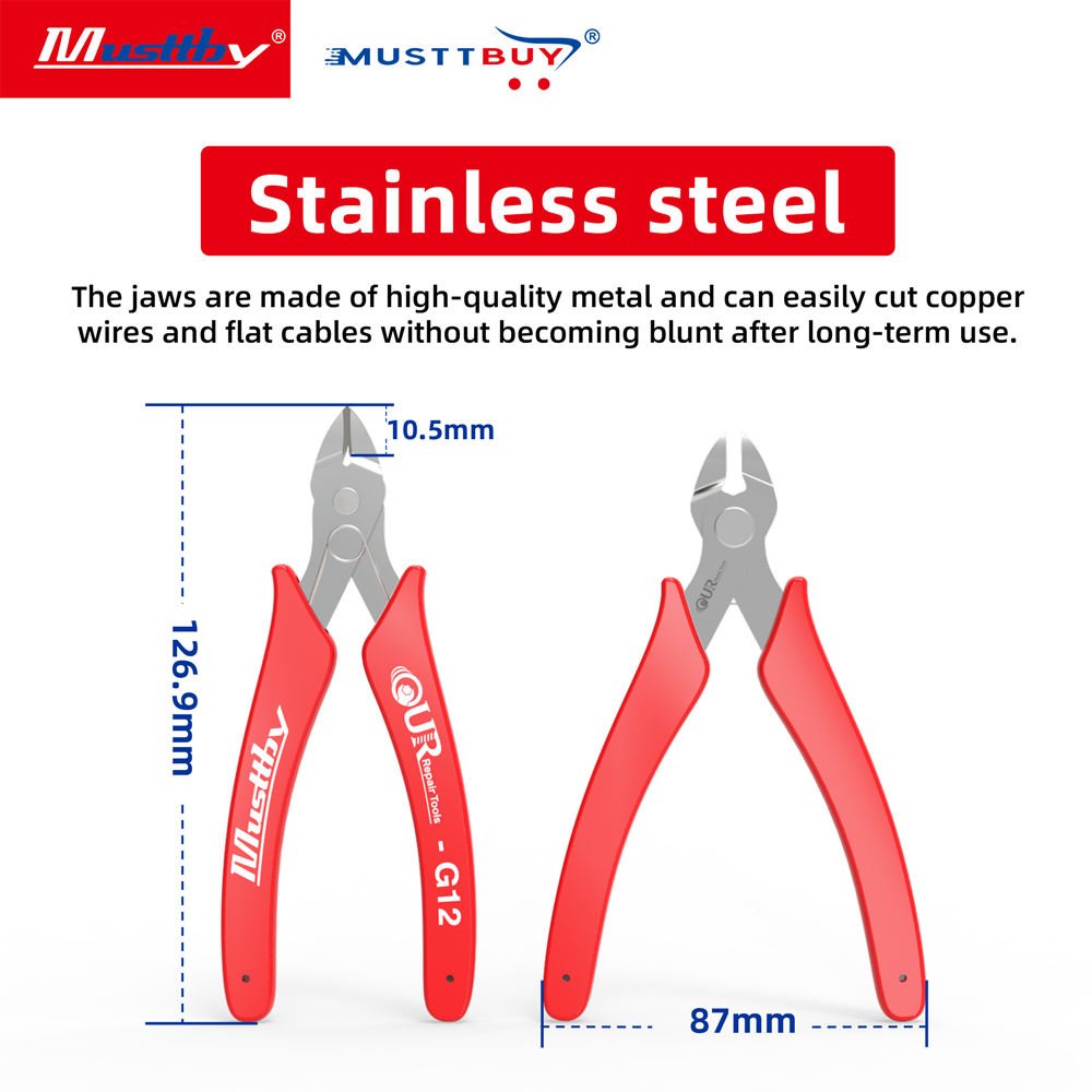 Blique Mouth Stainless Steel Pliers G12 - 图片 2