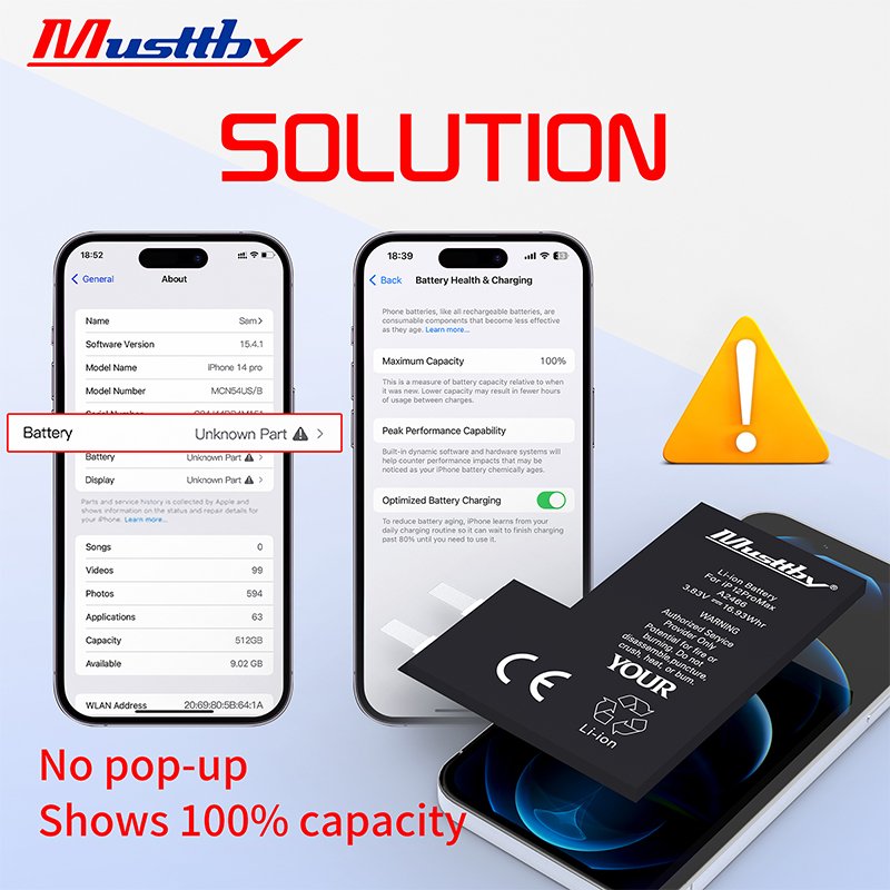 Your Series High Capacity Battery Cell for iPhone 11 12 13 14 15 Mini Plus Pro Max - 图片 6