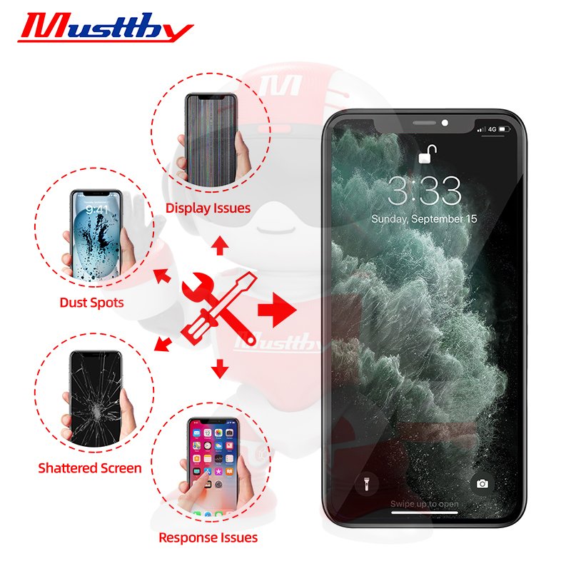 My Series OLED LCD Display Screen for iPhone X XS 13 15 16 Mini Plus Pro Max - 图片 5