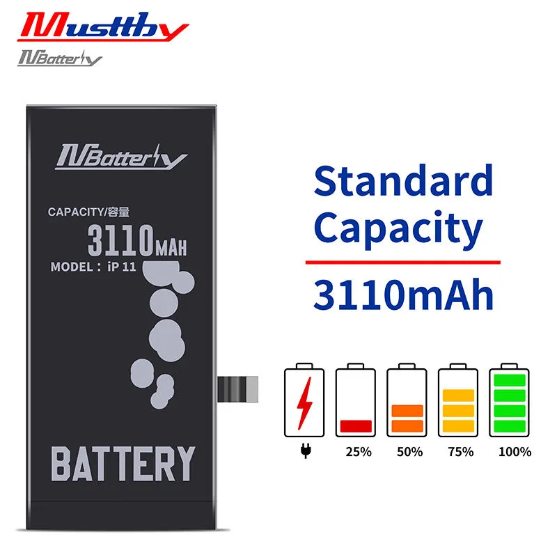 Musttby Standard Capacity Battery Cell for iPhone 11 12 13 14 15 Mini Plus Pro Max